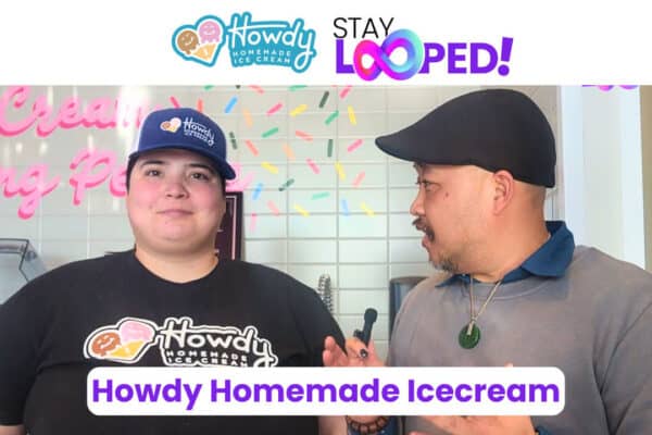 screen image of howdy homemade ice cream team member being interviewed staylooped