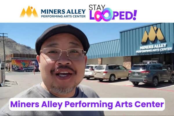 screen image of video of informational video of miners alley performing arts center staylooped