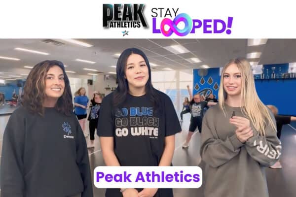 screen image of two members of peak athletics being interviewed by staylooped